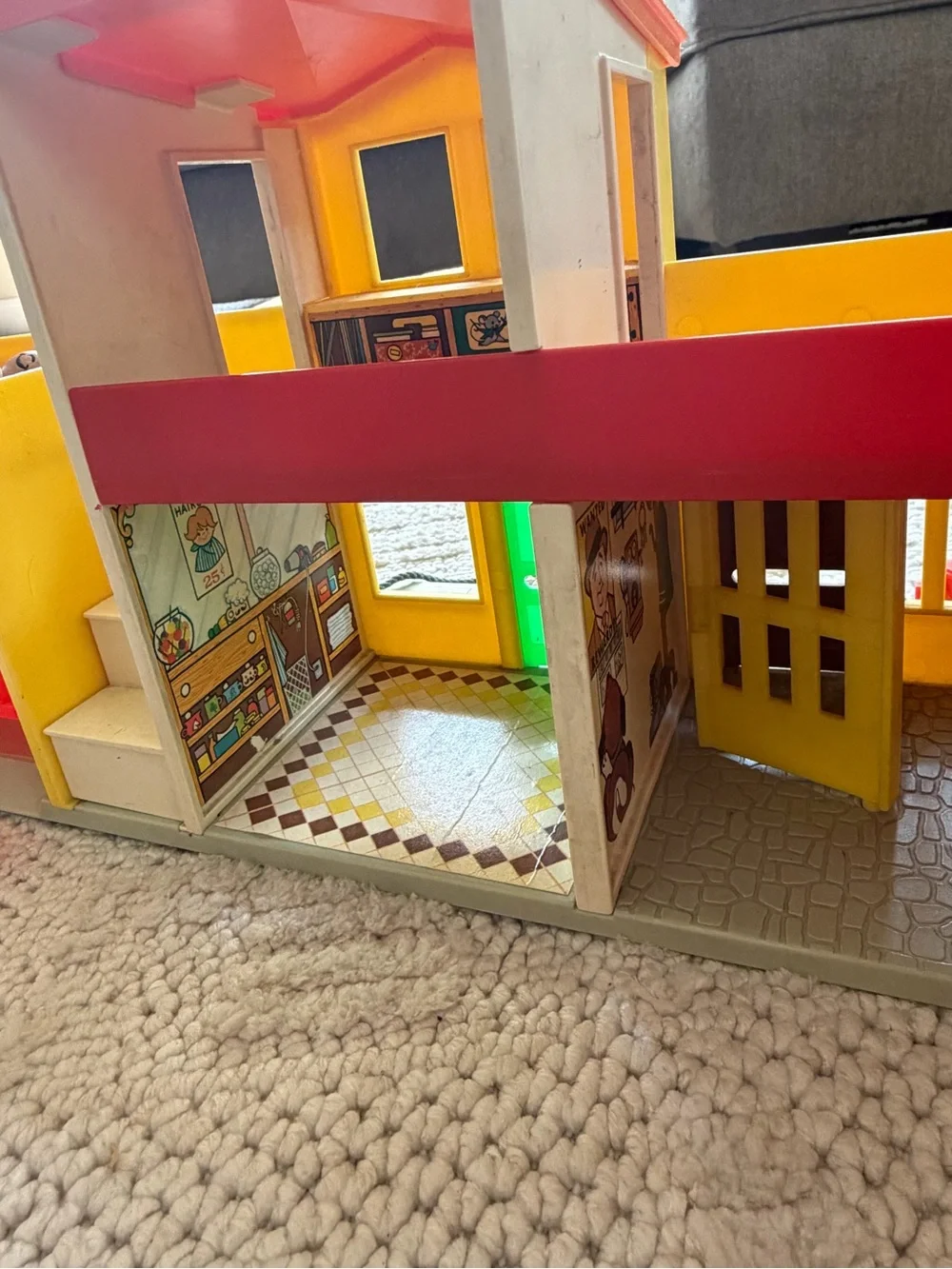 1973 Vintage Fisher-Price Play Family Village with accessories